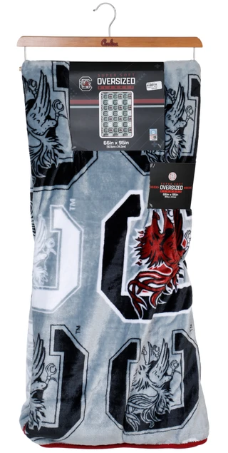 Thumbnail 1: USC Gamecocks 66x95 Super Soft Oversized Twin Team Blanket with Hanger 
