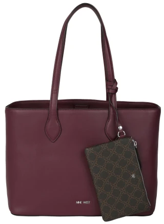 Thumbnail 1: NINE WEST Vionette Large 3 Section Tote with Zippered Pouch 