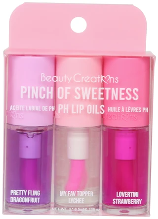 Thumbnail 1: BEAUTY CREATIONS 3 Pk Punch of Sweetness PH Lip Oil Set 