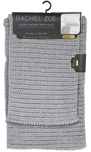 Thumbnail 1: RACHEL ZOE 2 Pc Ultra Absorbent Non-Skid Bath Rug Set 