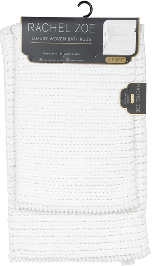Thumbnail 1: RACHEL ZOE 2 Pc Ultra Absorbent Non-Skid Bath Rug Set 