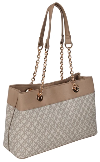 Thumbnail 3: ANNE KLEIN 3 Compartment Logo Shoulder Bag with Chain Handles 