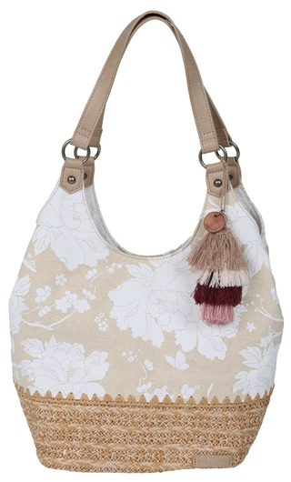 Thumbnail 1: Sakroots Roma Satchel with Woven Base Detail and Bag Charm 