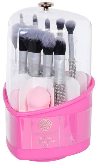 Thumbnail 1: Macbeth Collection 12 Pc Makeup Brush, Sponge, & Spinning Organizer Set 