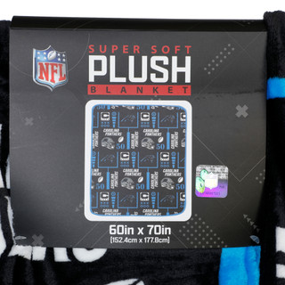 Thumbnail 2: Pegasus Sports 60x70 Carolina Panthers Super Soft Plush Blanket 