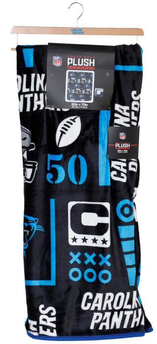 Thumbnail 1: Pegasus Sports 60x70 Carolina Panthers Super Soft Plush Blanket 