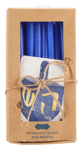 Thumbnail 1: Mud Pie 44 Pk Hanukkah Menorah Candles with Matches 