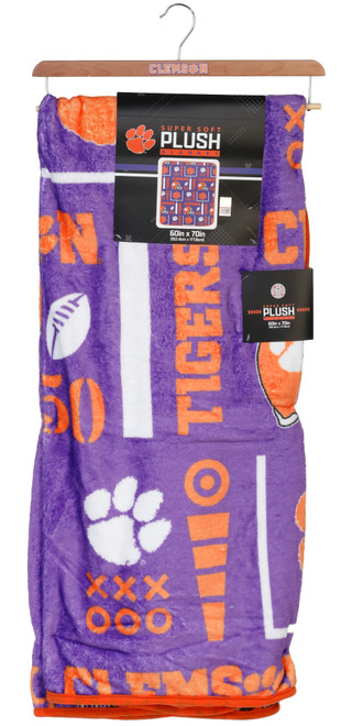 Thumbnail 1: Pegasus Sports 60x70 Clemson Tigers Super Soft Plush Blanket 