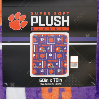 Thumbnail 2: Pegasus Sports 60x70 Clemson Tigers Super Soft Plush Blanket 
