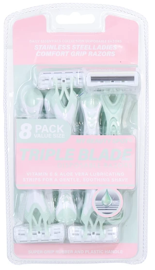 Thumbnail 1: My Beauty Spot 8 Pk Triple Blade Disposable Razors  