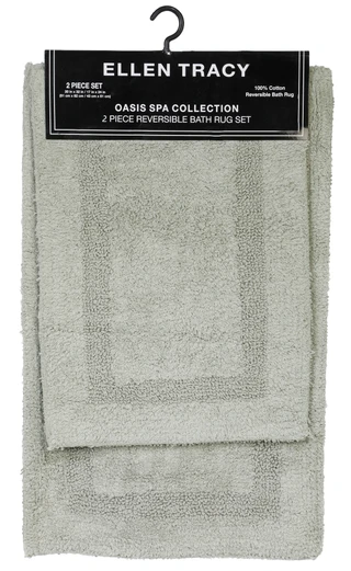 Thumbnail 1: Ellen Tracy 2 Pc Oasis Spa Reversible Bath Rug Set 