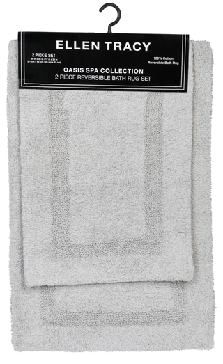 Thumbnail 1: Ellen Tracy 2 Pc Oasis Spa Reversible Bath Rug Set 