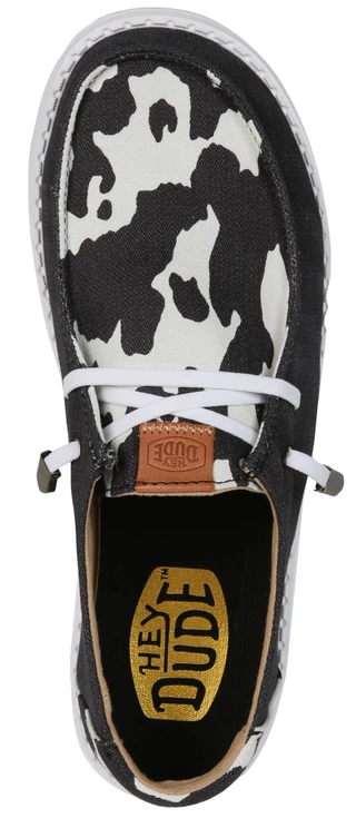 Thumbnail 2: Hey Dude Women's Wendy Cow Print Slip On Shoes 
