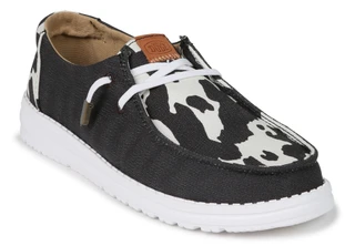 Thumbnail 1: Hey Dude Women's Wendy Cow Print Slip On Shoes 