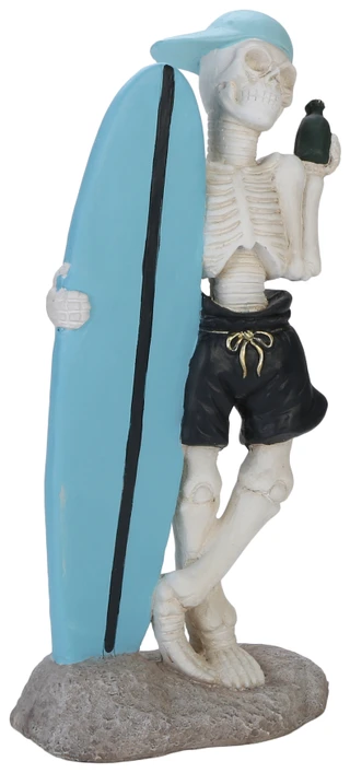 Thumbnail 1: Magical Season 29 In Skeleton Surfer Halloween Figurine 