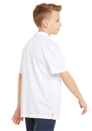 Thumbnail 4: Puma Golf Big Boys' Essential Polo Shirt - Bright White 
