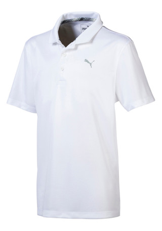 Thumbnail 1: Puma Golf Big Boys' Essential Polo Shirt - Bright White 