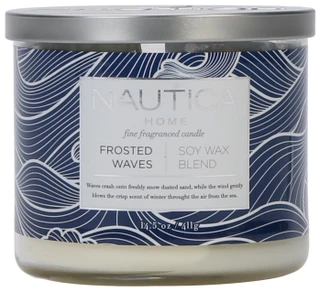 Thumbnail 2: Nautica 14.5 oz Christmas Frosted Waves Scented Candle 