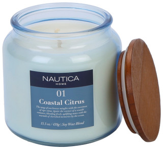 Thumbnail 1: Nautica 15.5 oz Coastal Citrus Scented Candle 