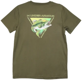 Thumbnail 3: Under Armour Big Boys' UA Fish Bass Strike Short Sleeve T-Shirt 