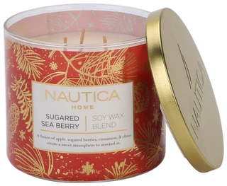 Thumbnail 1: Nautica 14.5 oz Christmas Sugared Sea Berry Scented Candle 