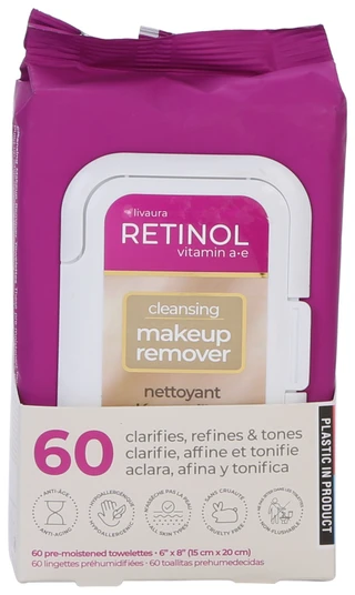 Thumbnail 1: RETINOL 60 ct Makeup Remover Wipes 