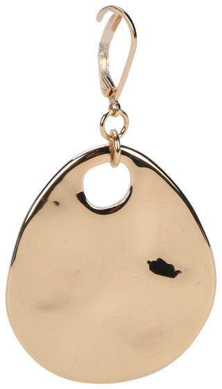 Thumbnail 2: ROBERT LEE MORRIS Gold Tone Large Disc Drop Earrings 