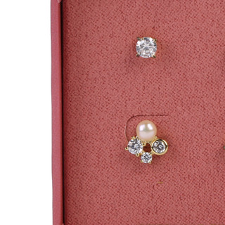 Thumbnail 2: Olivia and Jackson 2 Pc Sterling Silver Stud Earring Duo  