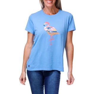 Thumbnail 1: Life is Good Women's Short Sleeve Flamingo Graphic Tee 