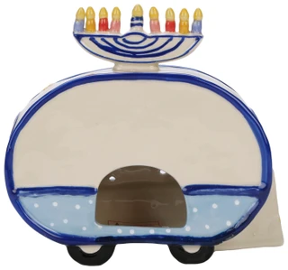 Thumbnail 2: BLUE SKY 7 in Hanukkah Gnome Delight Menorah Tealight Holder 