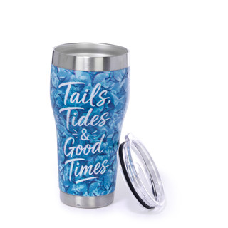 Thumbnail 2: REEL LEGENDS 30 oz Tails, Tides & Good Times Stainless Steel Tumbler 