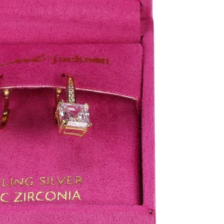 Thumbnail 2: Oliva and Jackson  Gold CZ Leverback Earrings  