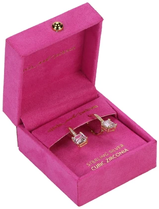 Thumbnail 1: Oliva and Jackson  Gold CZ Leverback Earrings  