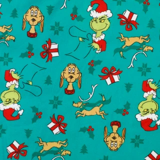 Thumbnail 2: THE GRINCH Little Kids Long Sleeve Christmas Grinch Pajama Pant Set  