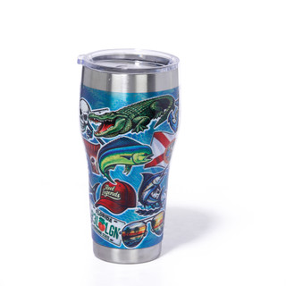 Thumbnail 2: REEL LEGENDS 30 oz Stainless Steel Florida Fishing Tumbler 