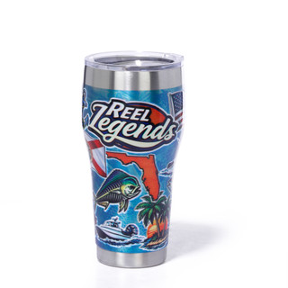 Thumbnail 1: REEL LEGENDS 30 oz Stainless Steel Florida Fishing Tumbler 