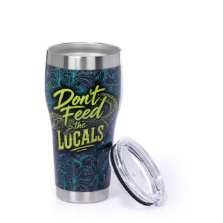 Thumbnail 2: REEL LEGENDS 30 oz Stainless Steel Don't Feed the Locals Tumbler 