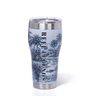 Thumbnail 1: REEL LEGENDS 30 oz Stainless Steel Florida Wetlands Scenic Tumbler 