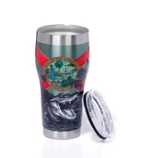 Thumbnail 2: REEL LEGENDS 30 oz Stainless Steel Florida Swamp Tumbler 