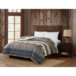 Thumbnail 6: Mossy Oak Mossy Oak Rock Ledge Creek Stripe Comforter 