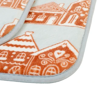 Thumbnail 2: Motif  2 Pc Christmas Luxury Velvet Foam Bath Mat Set 