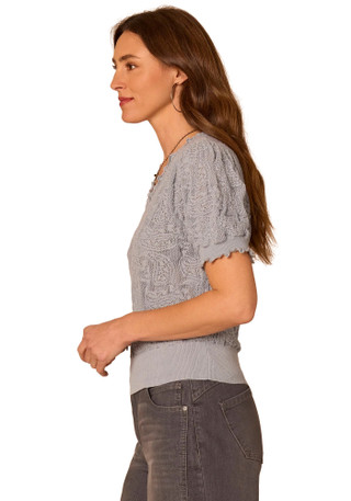 Thumbnail 2: Democracy Women's Paisley Jacquard Sweater 