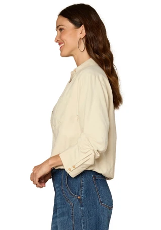 Thumbnail 3: Democracy Women's 3Q Bubble Hem Woven Top 