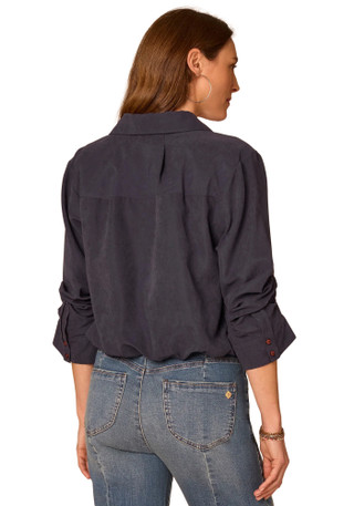 Thumbnail 4: Democracy Women's 3Q Bubble Hem Woven Top 