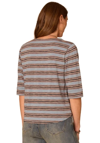 Thumbnail 2: Democracy Women's Elbow Roll Cuff Sleeve Knit Top 