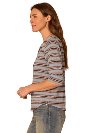 Thumbnail 3: Democracy Women's Elbow Roll Cuff Sleeve Knit Top 