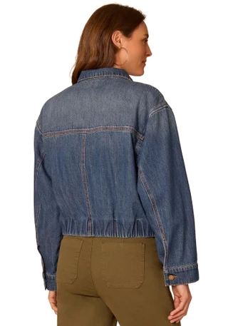 Thumbnail 3: Democracy Women's Elastic Hem Crop Jacket 
