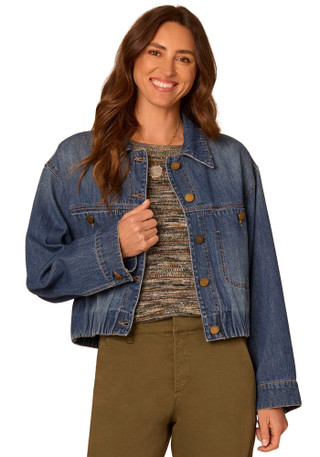 Thumbnail 1: Democracy Women's Elastic Hem Crop Jacket 