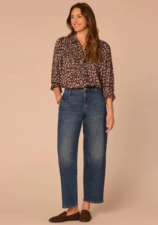 Thumbnail 4: Democracy Women's 3Q Sleeve Button Down Woven Top 