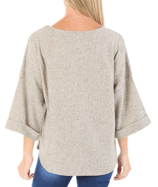 Thumbnail 2: MAX STUDIO Women's 3/4 Sleeve Roll Cuff Knit Top 